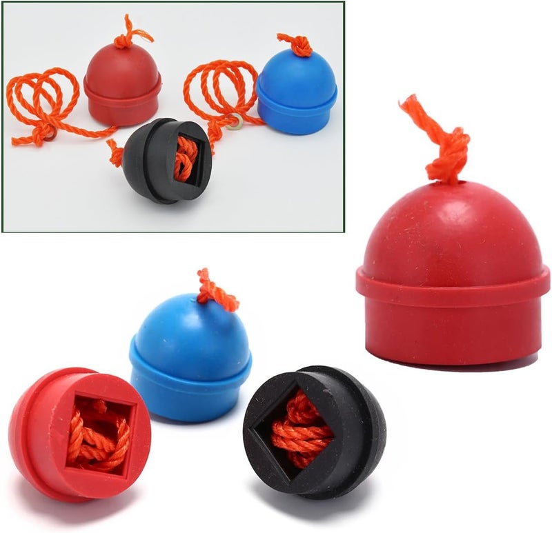 SquEqu 4 Pack Pool Chalk Cubes Holder with Cord String Anti-Lost Snooker Practical Tool Pool Cue Chalk Organizer Pool Stick Pocket Chalker for Billiard House Billiard Cue Chalk Box Pool Cue Stick Tips - Image 5